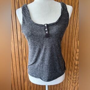american eagle outfitters Feather Light Tank Top In Charcoal Gray Size Xs